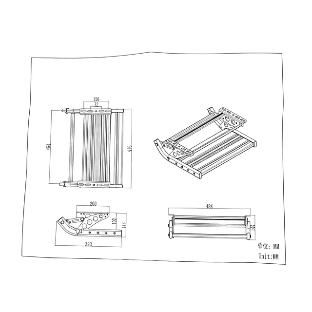 Alt view image 7 of 7 - Manual RV Step Single Folding Ladder Retractable Entry Stair, 440 lbs Load Capacity, Ideal for Trailer Camper Motorhome