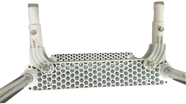 Alt view image 7 of 7 - Marine Boat Aluminum White POLYETHYLENE Swim Boarding 4 Steps Ladder Hook 46X15