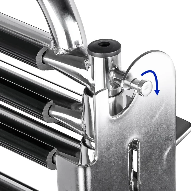 Alt view image 7 of 7 - 4 Step Boat Ladder Under Platform Slide Mount Boat Boarding Ladder, Telescoping Ladder with a Carry Handle and Mounting Screws, Press-Type Spring Latch (4 Steps)