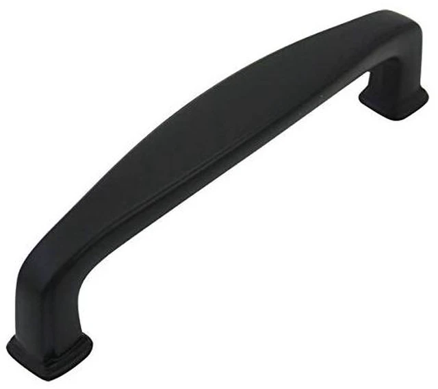 Main image of 25 Pack 4390FB Flat Black Modern Pull 3-1/2 Inch Hole Centers | Modern Design | 89mm Hole Centers | 4 Inch Overall | Kitchen, Bathroom & Dresser Hardware