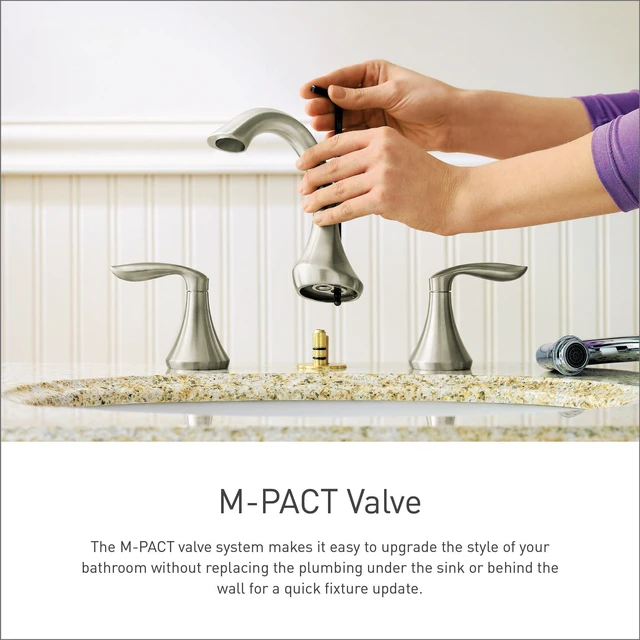 Alt view image 2 of 4 - 9000 M-Pact Widespread Bathroom Faucet Rough-in Valve | with Drain