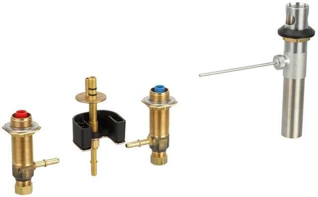 Alt view image 4 of 4 - 9000 M-Pact Widespread Bathroom Faucet Rough-in Valve | with Drain