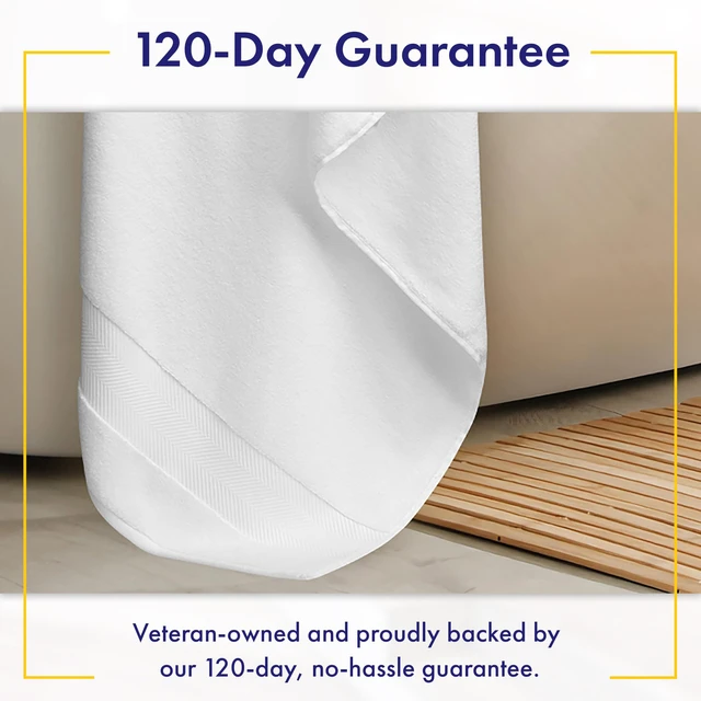 Alt view image 5 of 6 - Luxury Viscose from Bamboo Bath Towels, Ultra Soft Set of 6, White | 700 GSM Plush, Absorbent & Quick Dry | Hanging Loops | OEKO-TEX Standard 100 | Veteran Owned | 6pc Towel Set for Bathroom