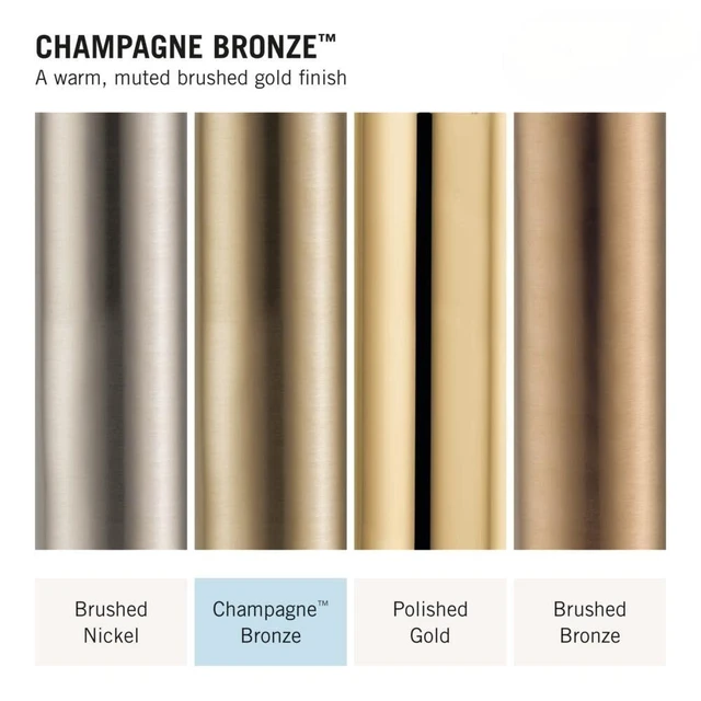 Alt view image 4 of 4 - 5-Setting Champagne Bronze Shower Head with High Pressure Spray, 6 Inch Round Shower Head, Showerheads, 1.75 GPM Flow Rate, Champagne Bronze 52535-CZ