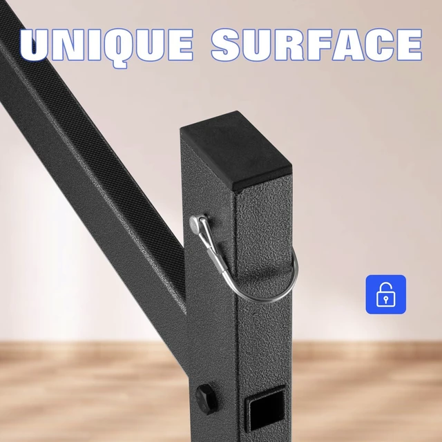 Alt view image 4 of 7 - Freestanding Kayak Storage Rack Kayak Tackle Storage Heavy Duty Weatherproof Outdoor Storage Rack Storage Hooks for Kayaks, SUP, Canoe Paddleboard, 3 Levels, Black, SL35003BK