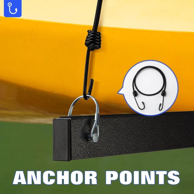 Alt view image 3 of 7 - Freestanding Kayak Storage Rack Kayak Tackle Storage Heavy Duty Weatherproof Outdoor Storage Rack Storage Hooks for Kayaks, SUP, Canoe Paddleboard, 3 Levels, Black, SL35003BK