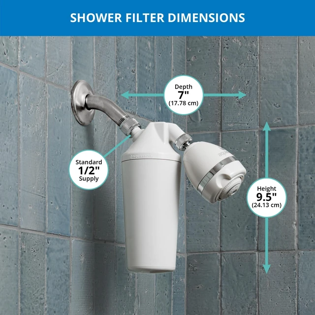 Alt view image 6 of 7 - Shower Filter w/Shower Head | Reduces 90% Chlorine | AQ-4100 | Dermatologist-Recommended | Soften Skin & Hair | Coconut Shell Carbon | KDF Media | 3 Shower Head Settings | 10K Gal