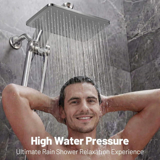 Alt view image 6 of 7 - Dual Filtered Rainfall Handheld Showerhead Spray Combo for Bathroom | 2026 Upgraded Shower Head Combo, Dual Filtration For Skin & Hair Care, One-Button Filter Replacement, Modern Chrome
