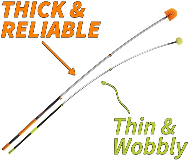 Alt view image 3 of 6 - 5-30 ft Long Telescoping Extension Pole, Multi-Purpose Extended Pole | Universal Twist-on Metal Tip // Lightweight and Sturdy // Best Telescoping Tool for Painting, Dusting and Window Cleaning