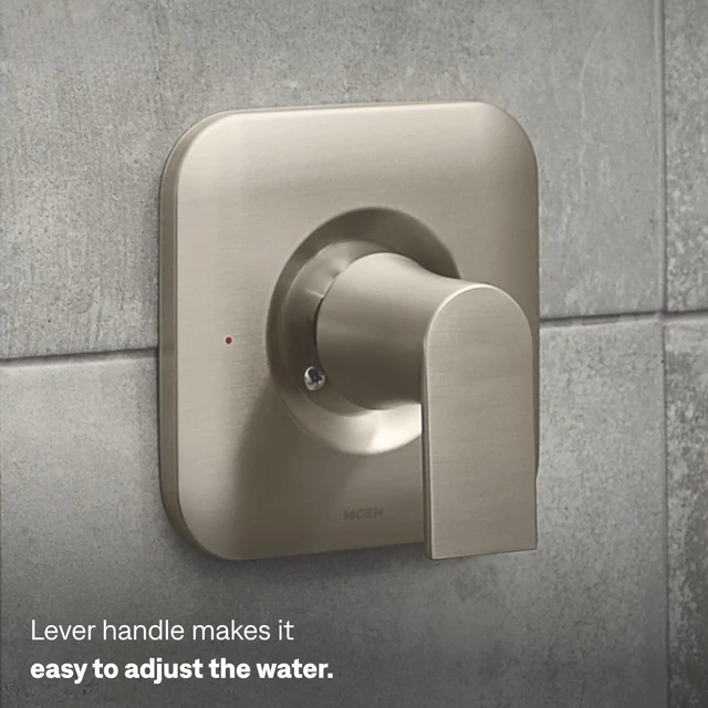 Alt view image 3 of 7 - Genta LX Brushed Nickel Pressure Balancing Eco-Performance Modern Shower Trim Including Showerhead, Shower Handle, and Tub Spout (Posi-Temp Valve Required), T2473EPBN