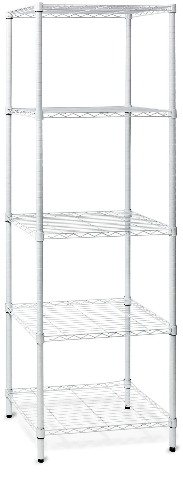 Alt view image 3 of 7 - 5-Tier Heavy Duty Adjustable Shelving Unit, 250-lb Per Shelf NSF Certified Metal Storage Rack, White Wire Shelf for Laundry Kitchen Pantry, 24 x 18 x 72 in