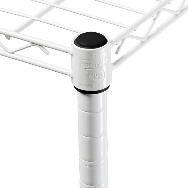 Alt view image 5 of 7 - 5-Tier Heavy Duty Adjustable Shelving Unit, 250-lb Per Shelf NSF Certified Metal Storage Rack, White Wire Shelf for Laundry Kitchen Pantry, 24 x 18 x 72 in