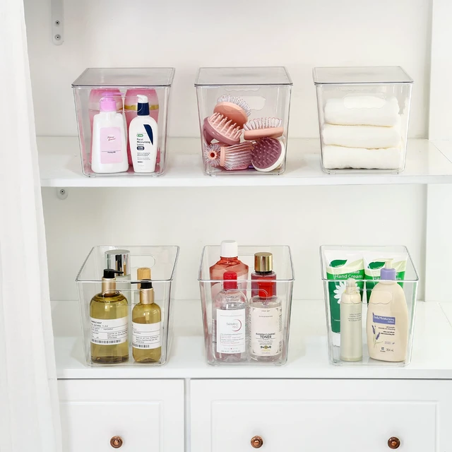 Alt view image 5 of 7 - 16 Pack Clear Stackable Storage Bins with Lids, XLarge