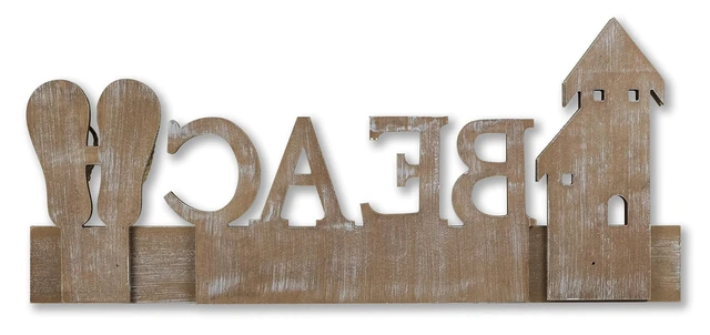 Alt view image 5 of 6 - SAILINGSTORY Beach Sign Coat Rack Wall Mounted Coat Hanger Beach Decor | Coastal Beach Wall Decor