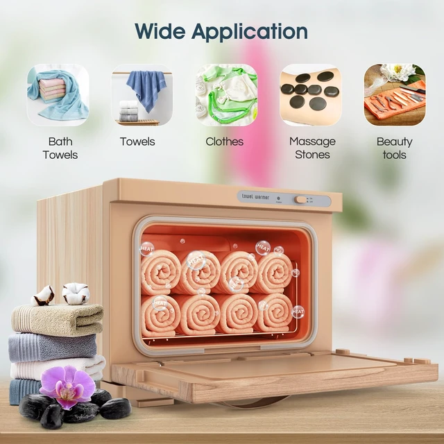 Alt view image 4 of 7 - Towel Warmer Cabinet, 8L Hot Spa Small Towel Warmer Heating Use for Facial Spa, Hair Beauty, Salon Equipment and Home - Wood-like