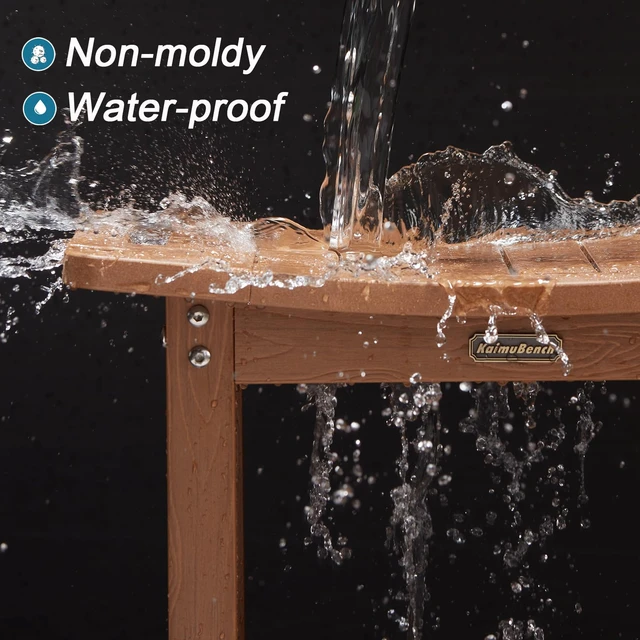 Alt view image 7 of 7 - Poly Shower Stool for Inside Shower Waterproof, Shower Bench for Shaving Legs, Heavy Duty Plastic Bathroom Chair Seat with Handles & Adjustable Feet, Foot Rest, No Maintenance, Brown