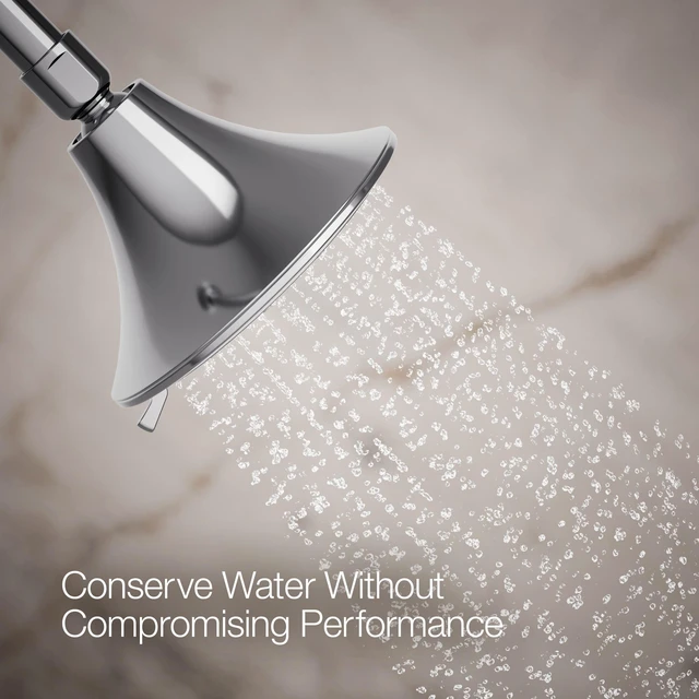Alt view image 4 of 7 - 22169-G-CP Forté® Three-function showerhead, 1.75 GPM, Full Coverage, Pulsating Massage, Silk Spray, Corrosion Resistant, Polished Chrome
