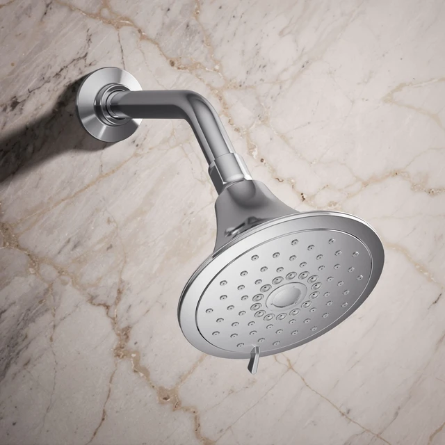 Alt view image 2 of 7 - 22169-G-CP Forté® Three-function showerhead, 1.75 GPM, Full Coverage, Pulsating Massage, Silk Spray, Corrosion Resistant, Polished Chrome