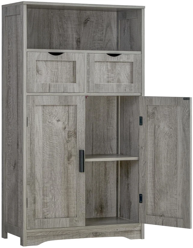Main image of Bathroom Storage Cabinet with 2 Drawers, Small Kitchen Pantry Cabinet