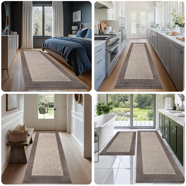 Alt view image 5 of 7 - Runner Rug 24" x 96" for Kitchen, Floor, Hallway, Roll Packing | Non Slip, Machine Washable, Dirt trapping, Absorbent, Quick Drying, for Entryway, Bedroom, Bathroom, Door