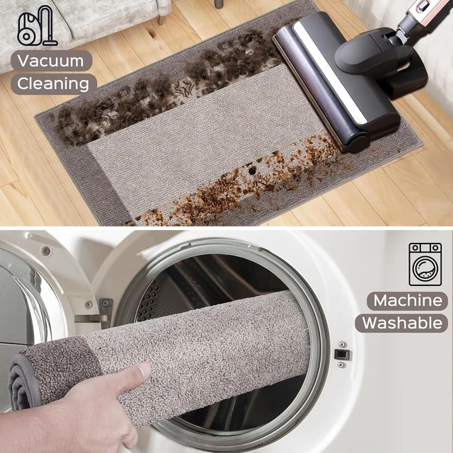 Alt view image 7 of 7 - Runner Rug 24" x 96" for Kitchen, Floor, Hallway, Roll Packing | Non Slip, Machine Washable, Dirt trapping, Absorbent, Quick Drying, for Entryway, Bedroom, Bathroom, Door