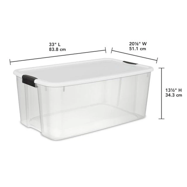 Alt view image 2 of 7 - Ultra Latch Box with Lids for Home and Office, 116 Quart, 4-Pack
