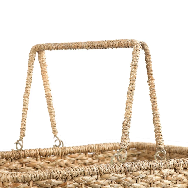 Alt view image 3 of 7 - Woven Bankuan Rope Stair Basket with Handles, Natural