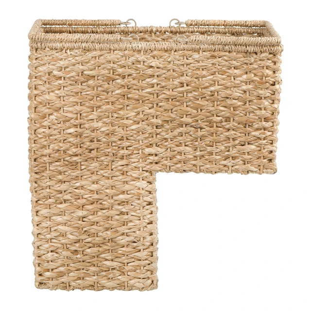 Alt view image 6 of 7 - Woven Bankuan Rope Stair Basket with Handles, Natural