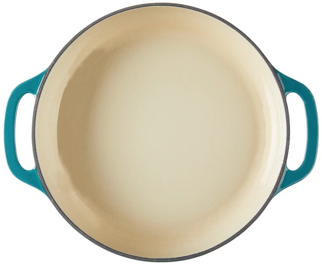 Alt view image 3 of 3 - Essential Enamel Cast Iron Braiser, 3.6 Quart, Lagoon | Refrigerator- & Oven-Safe up to 500°F, Induction-Safe, Heat-Retaining, Non-Toxic Enamel Braiser Cookware