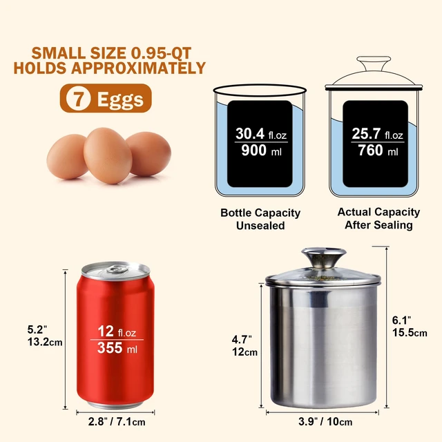 Alt view image 2 of 7 - Airtight Kitchen Canister Set for Coffee, Flour & Sugar Storage Stainless Steel Food Storage Containers with Glass Lid Pantry Organization Jars, 4 Pack