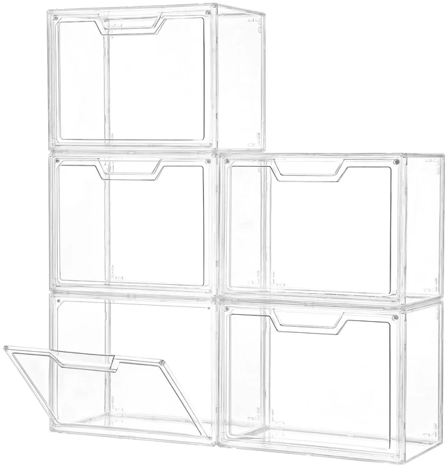 Main image of Stackable Acrylic Display Case,Clear Storage Bins with Lid for Collectibles | Purse Organizer ,Storage Boxes/Bins with Lids, Closet Organizers and Storage for HandBags, Hat, Collectibles and Lego