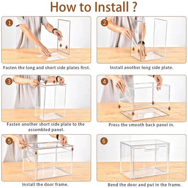 Alt view image 7 of 7 - Stackable Acrylic Display Case,Clear Storage Bins with Lid for Collectibles | Purse Organizer ,Storage Boxes/Bins with Lids, Closet Organizers and Storage for HandBags, Hat, Collectibles and Lego