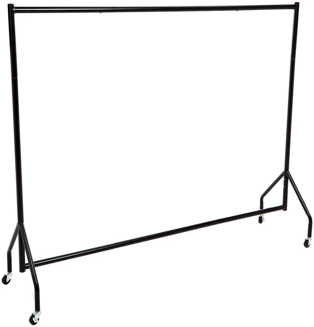 Main image of Heavy Duty Portable Rolling Garment Rack, Hanging Clothes Organizer Rail for Display and Storage, Easy to Assemble, 72 x 60 inches, Black