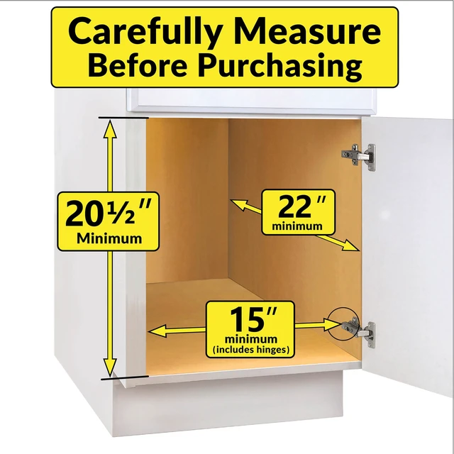 Alt view image 6 of 7 - Double Pull Out Trash Can Under Cabinet - Under Sink Trash Can Slider - Trash Can Slide Out Drawer - Sliding Pull Out for Kitchen Garbage Bin (Trash Cans Not Included)