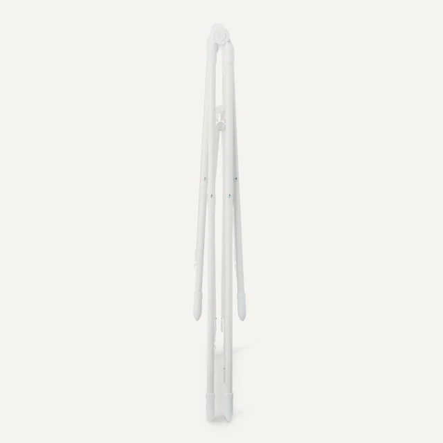 Alt view image 3 of 5 - Foldable Space-Saving 2-Wing Metal Clothes Drying Rack, 61x23.6x39.3 inches, White