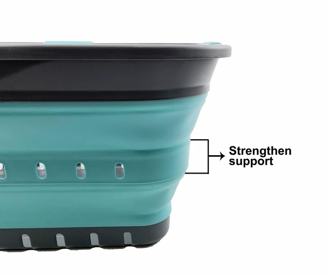 Alt view image 6 of 7 - 42L (11 gallon) Collapsible Plastic Laundry Basket - Foldable Pop Up Storage Container/Organizer - Portable Basket - Space Saving Hamper/Basket