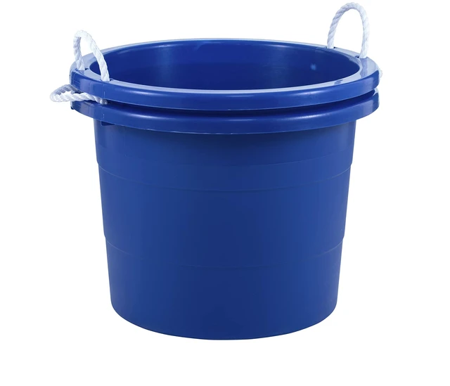 Main image of Easy-Access Storage Rope Handle Tub, 19 Gallon, Blue, 2 Count (TU0335)