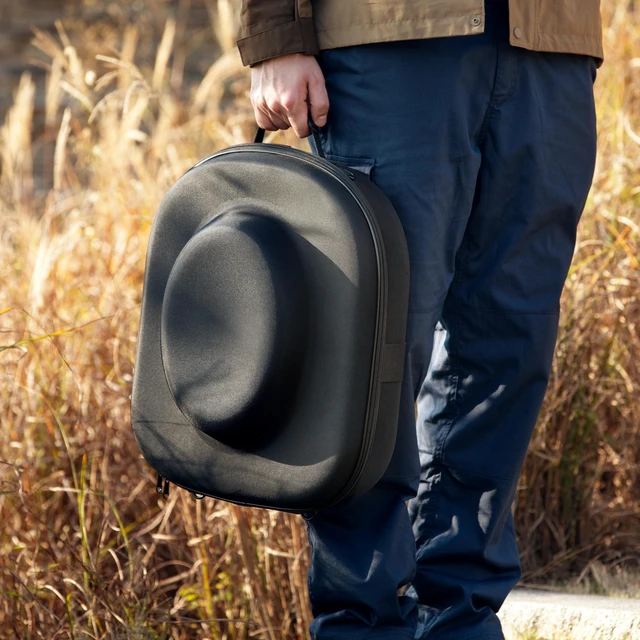 Alt view image 2 of 7 - Hard Shell Cowboy Hat Travel Case, Holds 2 Hats, Large | Crushproof, Water Resistant, Soft Interior, Carrying Handle, Adjustable Shoulder and Luggage Strap, For Travel and Storage