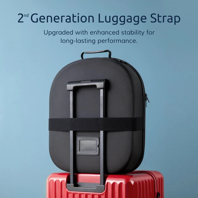 Alt view image 4 of 7 - Hard Shell Cowboy Hat Travel Case, Holds 2 Hats, Large | Crushproof, Water Resistant, Soft Interior, Carrying Handle, Adjustable Shoulder and Luggage Strap, For Travel and Storage