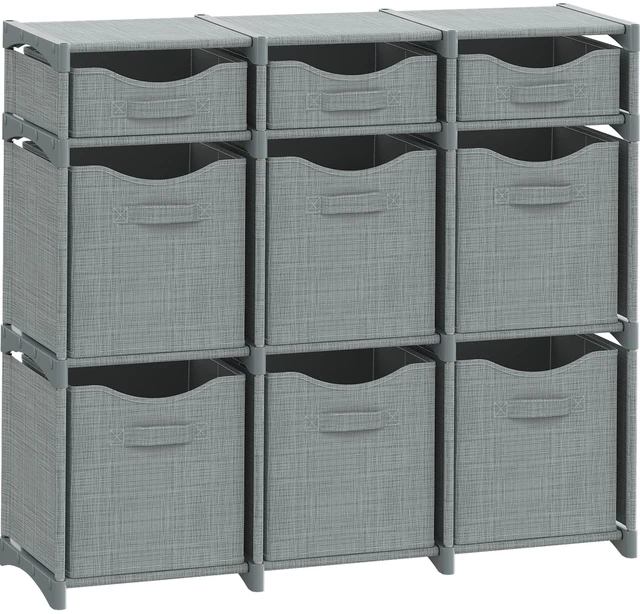 Main image of Cube Storage Organizer with Storage Bins Included - The Perfect Closet Organizers and Storage Solution. Includes 9 Storage Cubes, Great For Toy Storage, Closet Storage, Clothes Storage (Grey)