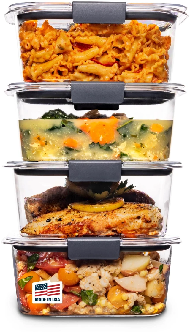 Main image of Brilliance BPA Free Airtight Food Storage Containers with Lids, Set of 4 (4.7 Cup) Ideal for Lunch, Meal Prep, and Leftovers