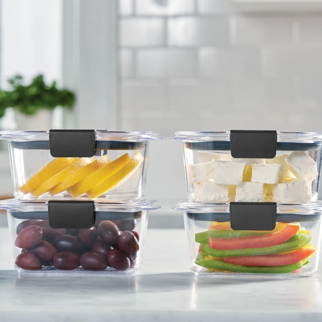 Alt view image 4 of 7 - Brilliance BPA Free Airtight Food Storage Containers with Lids, Set of 4 (4.7 Cup) Ideal for Lunch, Meal Prep, and Leftovers