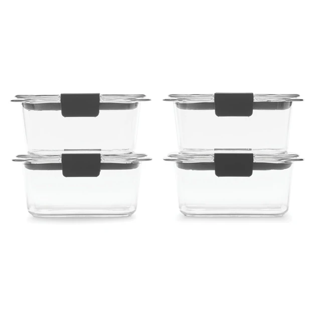 Alt view image 2 of 7 - Brilliance BPA Free Airtight Food Storage Containers with Lids, Set of 4 (4.7 Cup) Ideal for Lunch, Meal Prep, and Leftovers