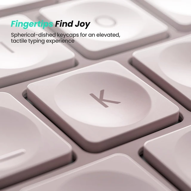 Alt view image 7 of 7 - Wireless Ergonomic Keyboard, Split Keyboard with Cushioned Wrist Rest, Bluetooth and USB Connectivity, USB-C Rechargeable, Compatible with Windows Mac (Grey Pink)
