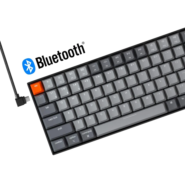 Alt view image 5 of 7 - K4 96% Layout 100 Keys Wireless Bluetooth 5.1/Wired USB Mechanical Gaming Keyboard with Super Red Switch White LED Backlight N-Key Rollover for Mac Windows PC-Version 2