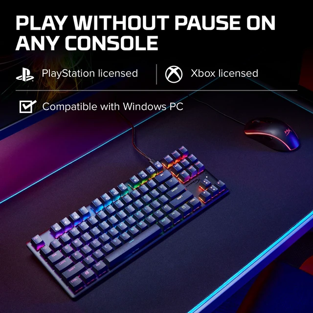 Alt view image 6 of 7 - Alloy Origins Core - Tenkeyless Mechanical Gaming Keyboard, Software Controlled Light & Macro Customization, Compact Form Factor, RGB LED Backlit, Linear Red Switch,Black