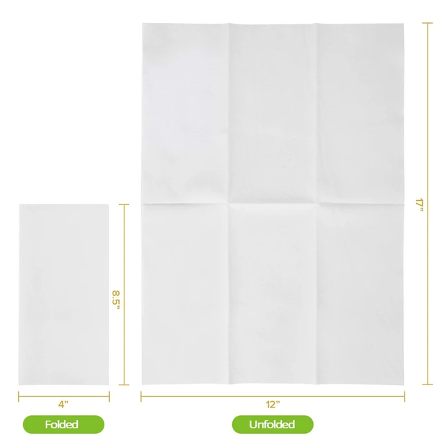 Alt view image 2 of 7 - 480 Disposable Guest Towels for Bathroom, Linen-Feel Hand Towels | Soft and Absorbent, Cloth-Like Paper Napkins for Bathroom, Kitchen, Dinner, or Event, White, 12" x 17"