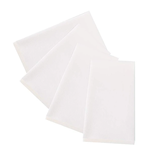 Alt view image 7 of 7 - 480 Disposable Guest Towels for Bathroom, Linen-Feel Hand Towels | Soft and Absorbent, Cloth-Like Paper Napkins for Bathroom, Kitchen, Dinner, or Event, White, 12" x 17"
