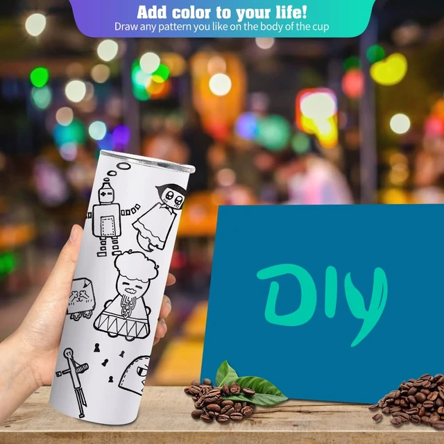 Alt view image 7 of 7 - 16 Pack Sublimation Tumblers Straight Skinny Tumbler Blanks Bulk 20oz for Heat Transfer, Individual Gift Boxed, Double Wall Insulated Tumbler with Shrink Wrap & Straws