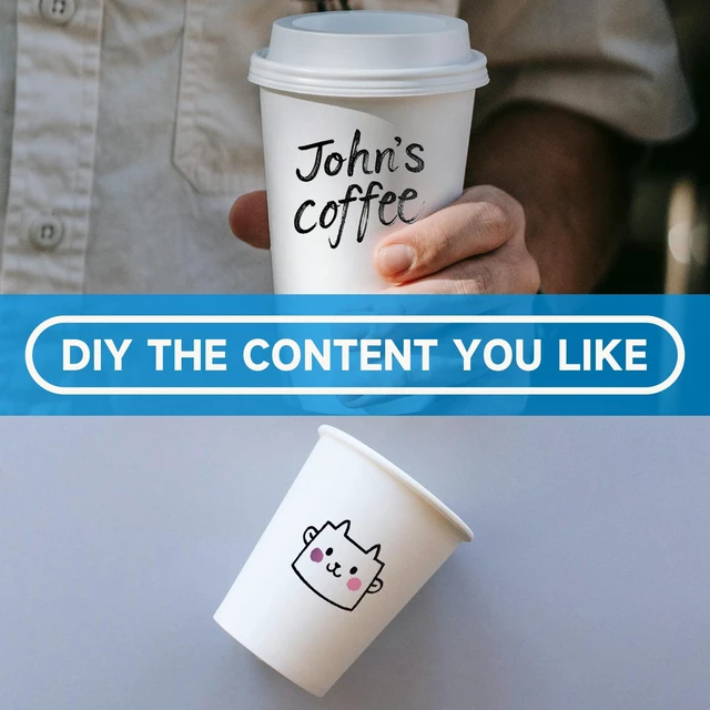 Alt view image 6 of 7 - Paper Coffee Cups 12 oz 500 pack, Ideal for Coffee, Beverages | Paper Cups Disposable, Hot Coffee Cups, BPA-free, Leak-proof Paper, Ideal for Party, Home, Office (12oz 500 pack white)